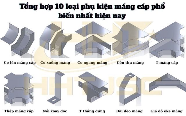 Tổng hợp 10 loại phụ kiện máng cáp phổ biến nhất hiện nay