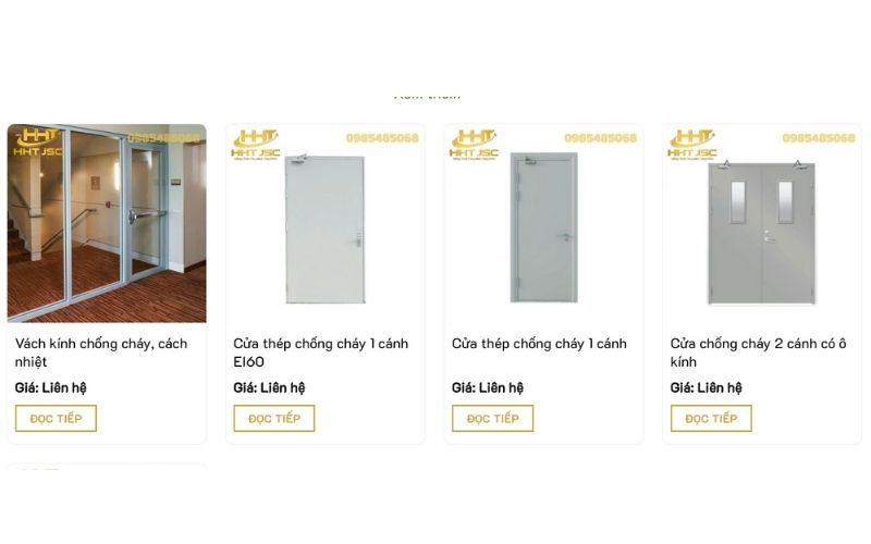 Phân loại cửa chống cháy theo chất liệu