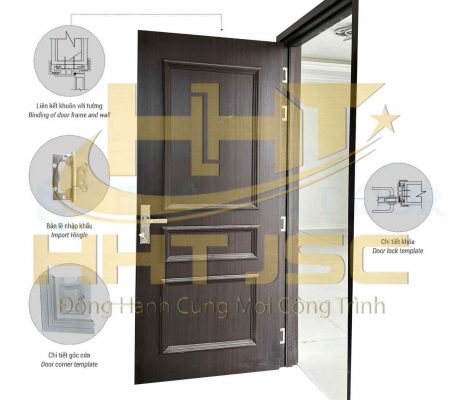 cửa composite phào nổi