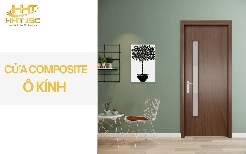 Cửa gỗ nhựa composite ô kính