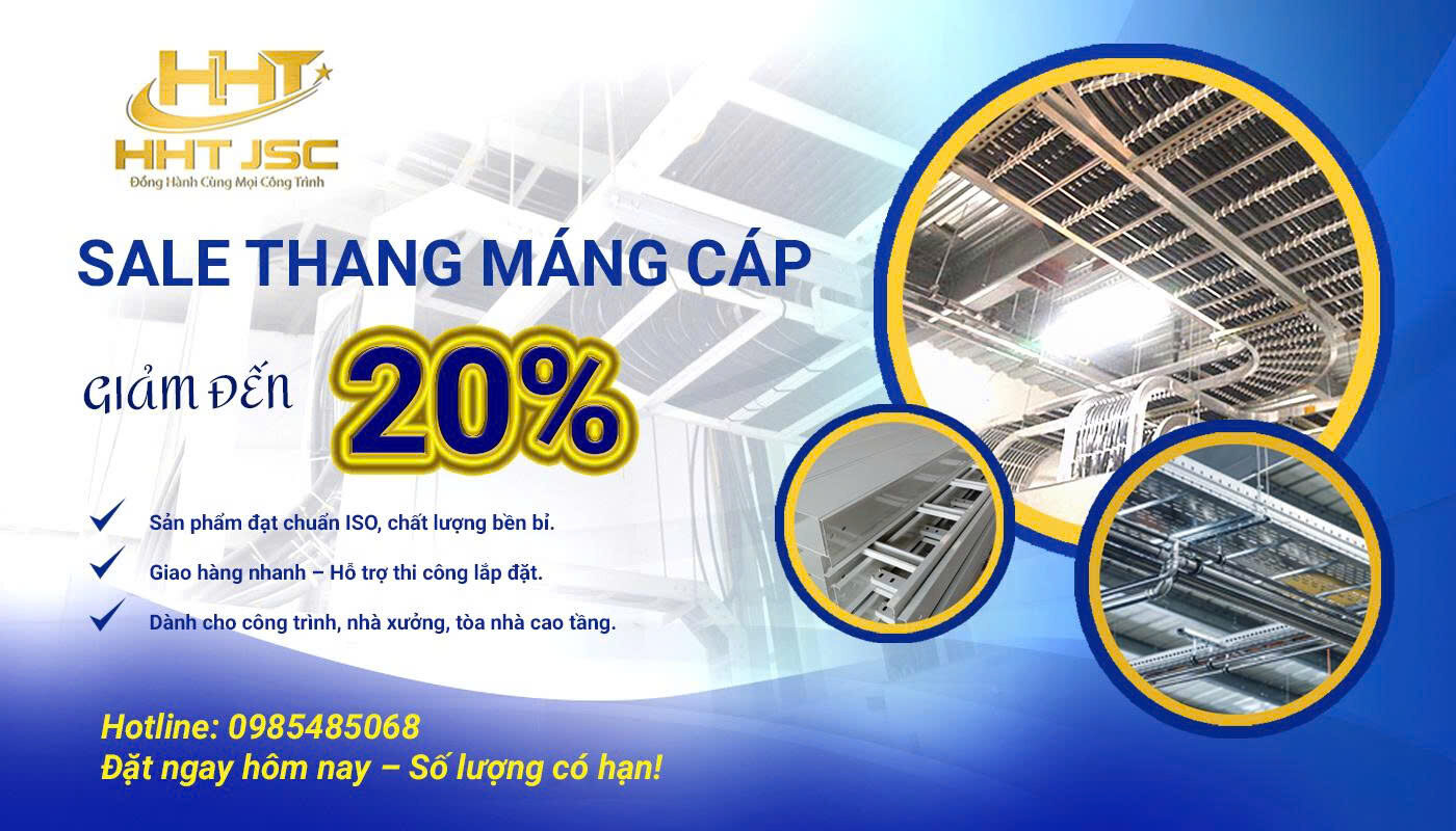 banner nhỏ thang máng cáp