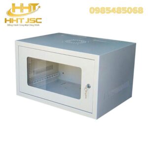 Tủ rack mạng 6u cửa Mica treo tường D500