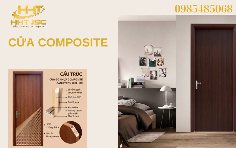 Cửa gỗ composite cấu tạo nhiều lớp