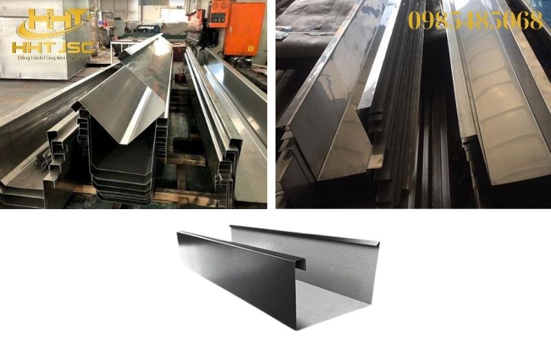 Tùy từng công trình máng xối tôn sẽ có kích thước khác nhau