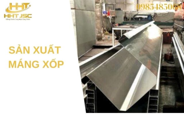 Thi công máng xối cho khu công nghiệp