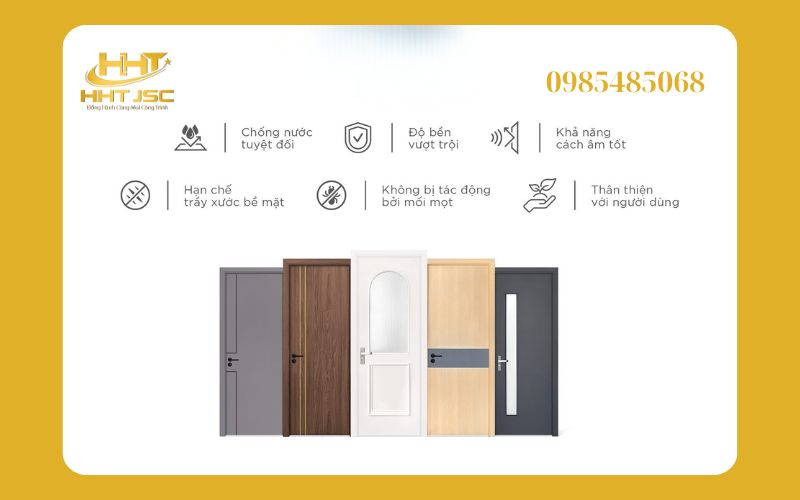 Cửa composite có nhiều ưu điểm vượt trội